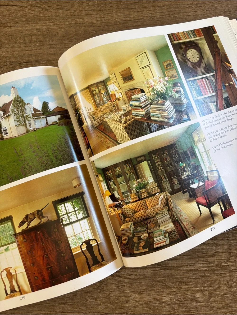 English Style Hardcover Coffee Table Book - Blue Cover